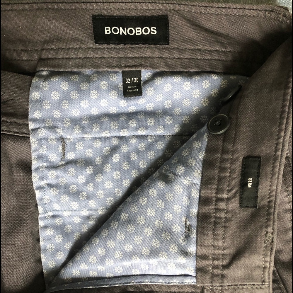 Bonobos Men’s Slate Cotton Chinos (32x30 Slim)